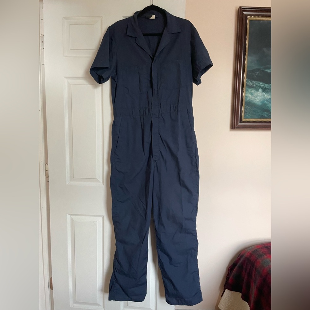 Unisex navy blue coveralls